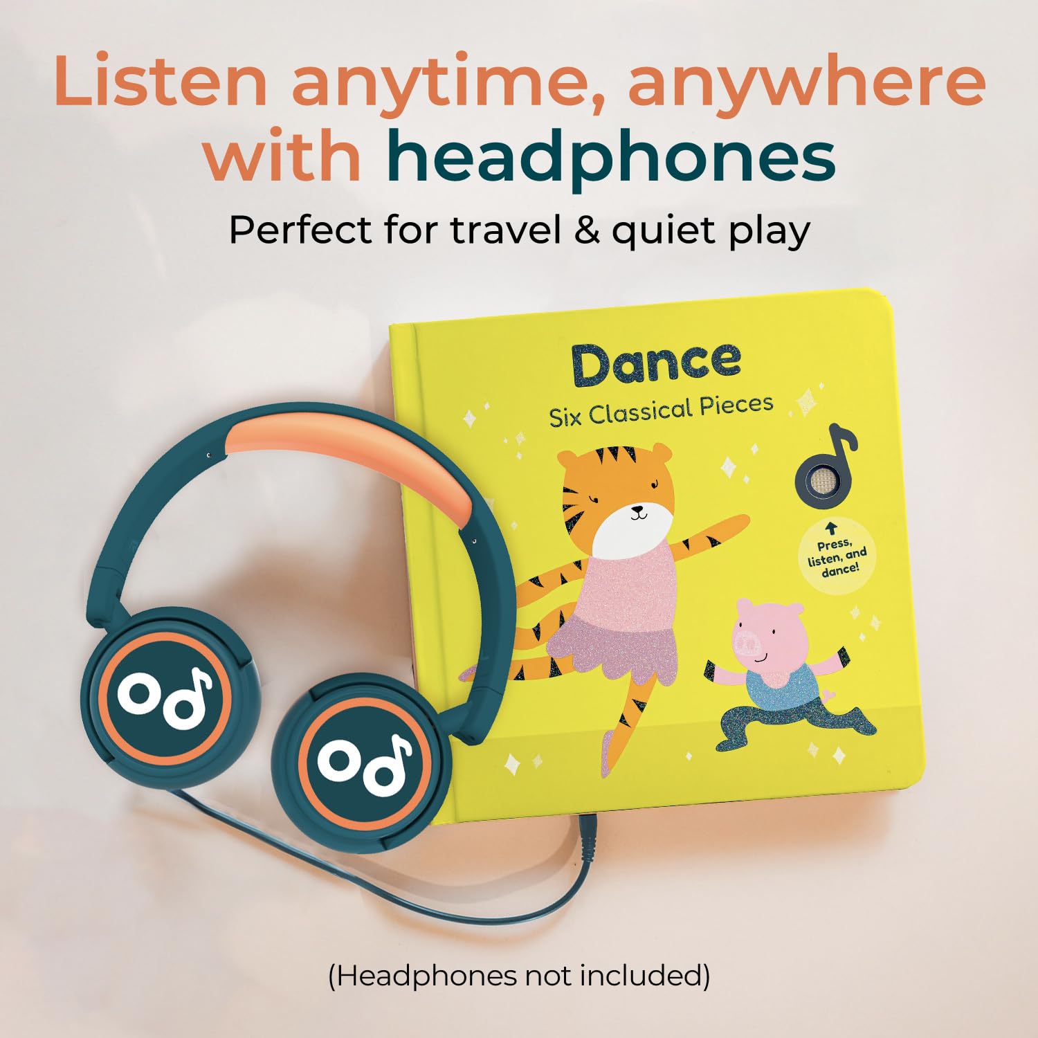 Cali's Books Dance with headphone jack ready for quiet, focused listening.