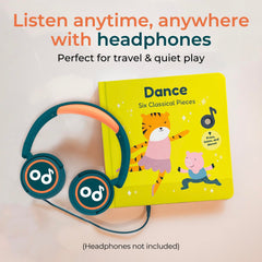 Cali's Books Dance with headphone jack ready for quiet, focused listening.