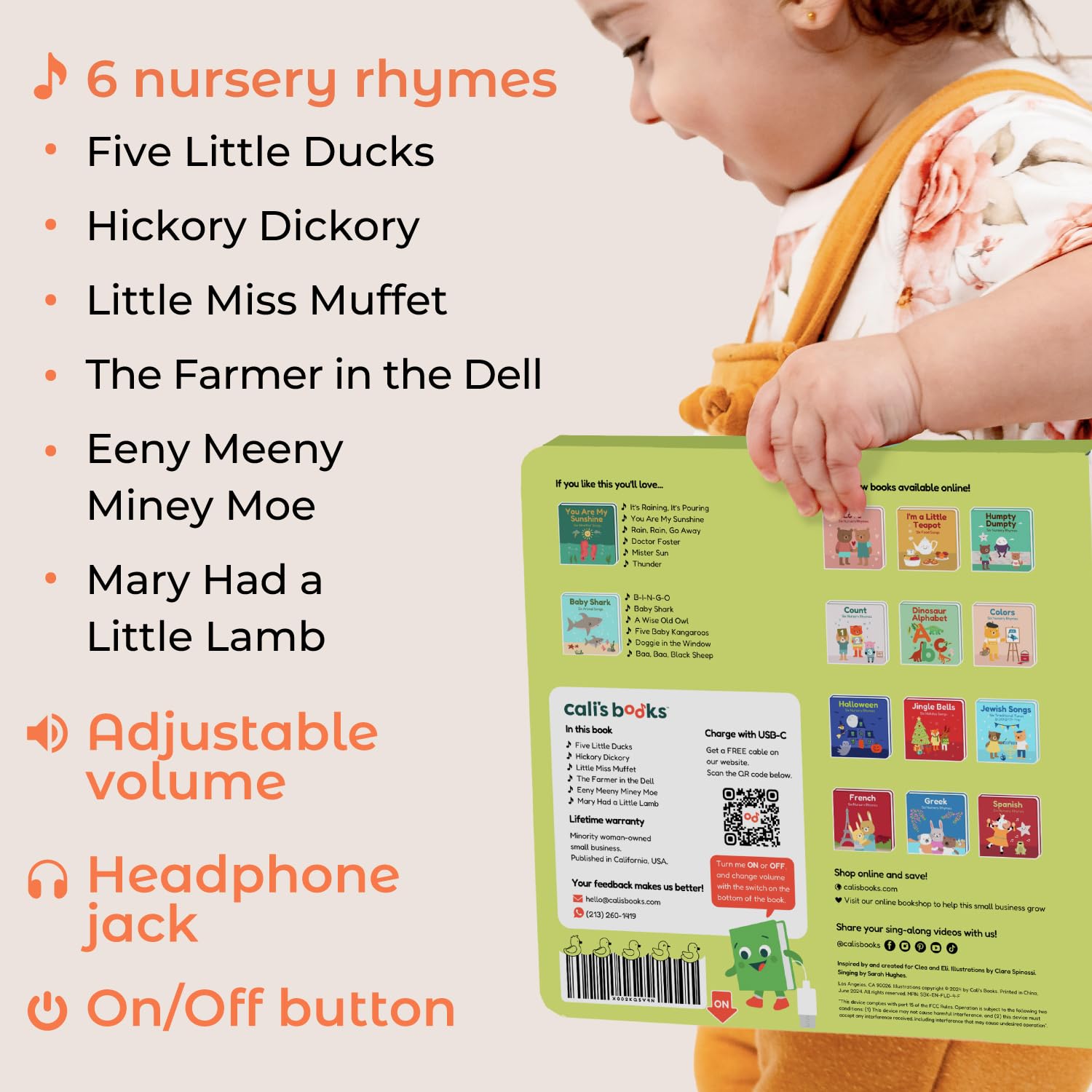 Cali's Books Five Little Ducks six-song collection includes classic rhymes for rhythm practice.