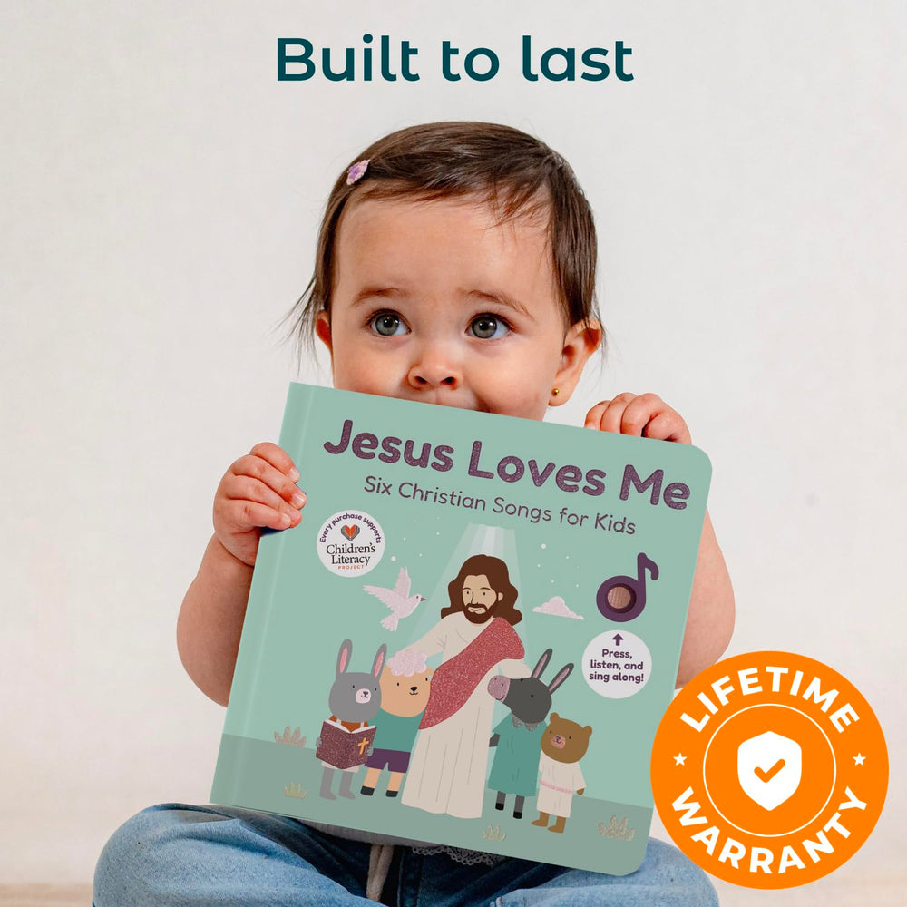 Cali's Books Jesus Loves Me page with classic songs to engage young listeners.