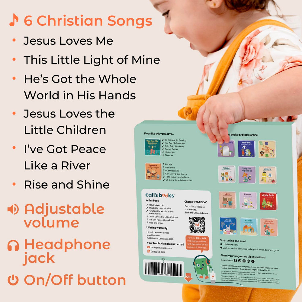Cali's Books Jesus Loves Me sturdy construction designed to withstand daily toddler use.