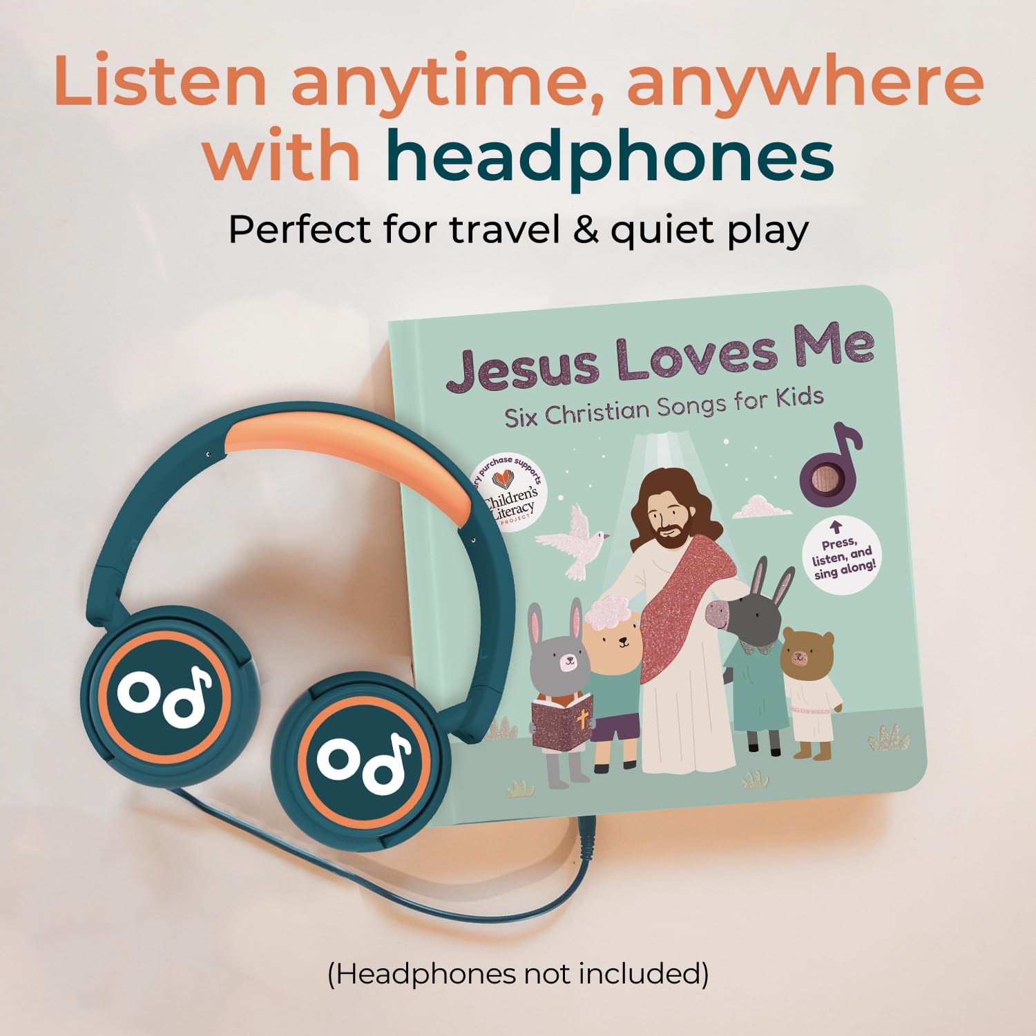 Cali's Books Jesus Loves Me USB-C module enables endless play.