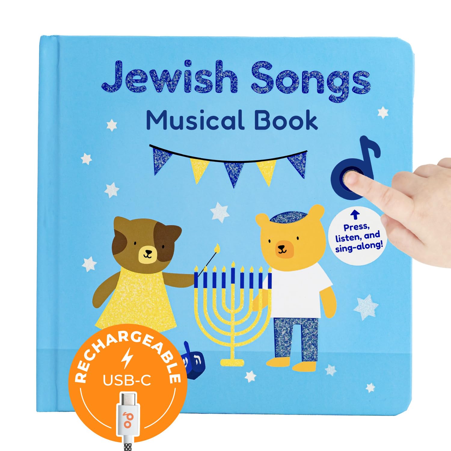 Calis Books Jewish Sound Book front cover inviting toddlers to explore Hanukkah songs