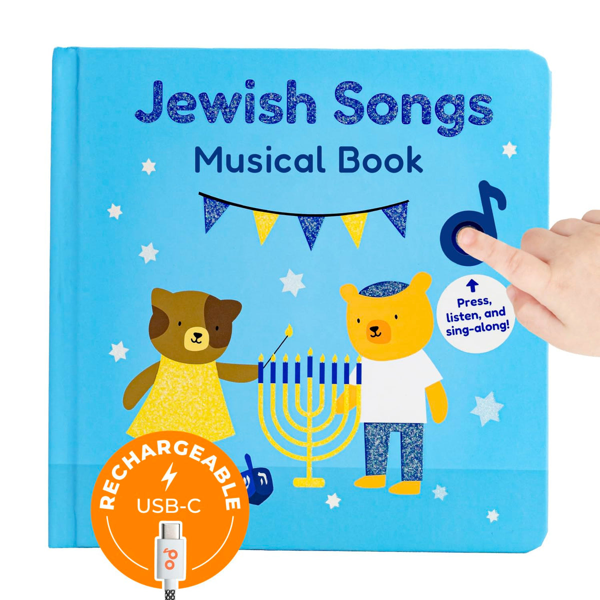 Calis Books Jewish Sound Book front cover inviting toddlers to explore Hanukkah songs