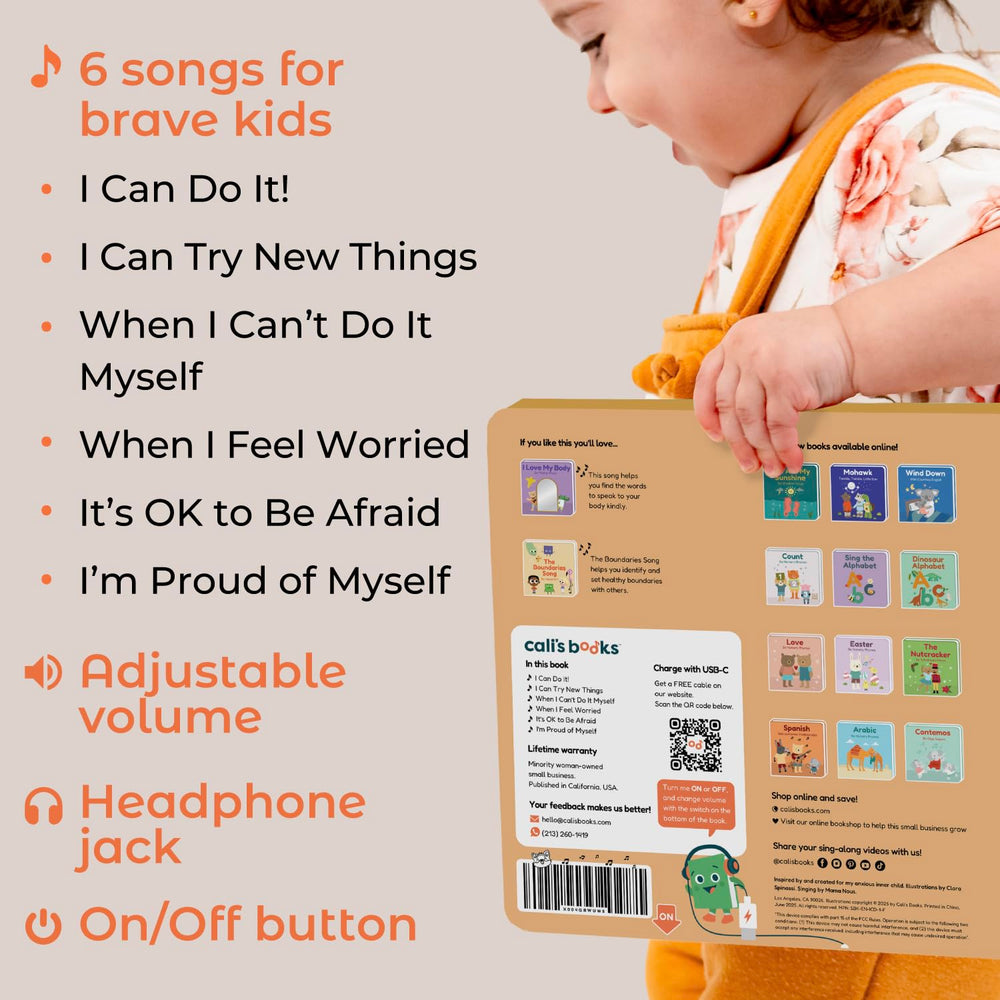 Cali's Books sound buttons foster cause-and-effect learning and confidence