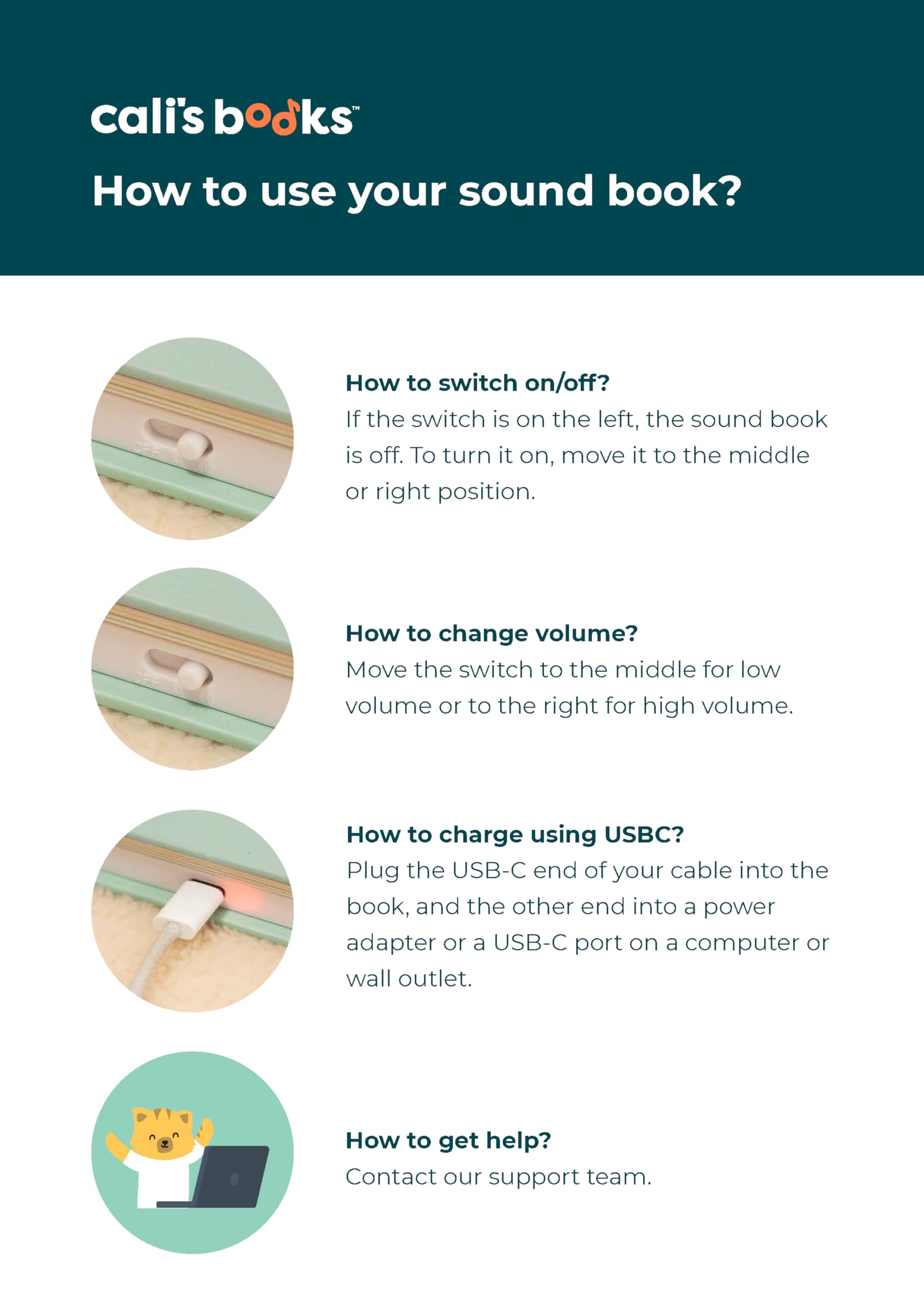 Cali's Books Number Book back cover hints at more songs and counting play.