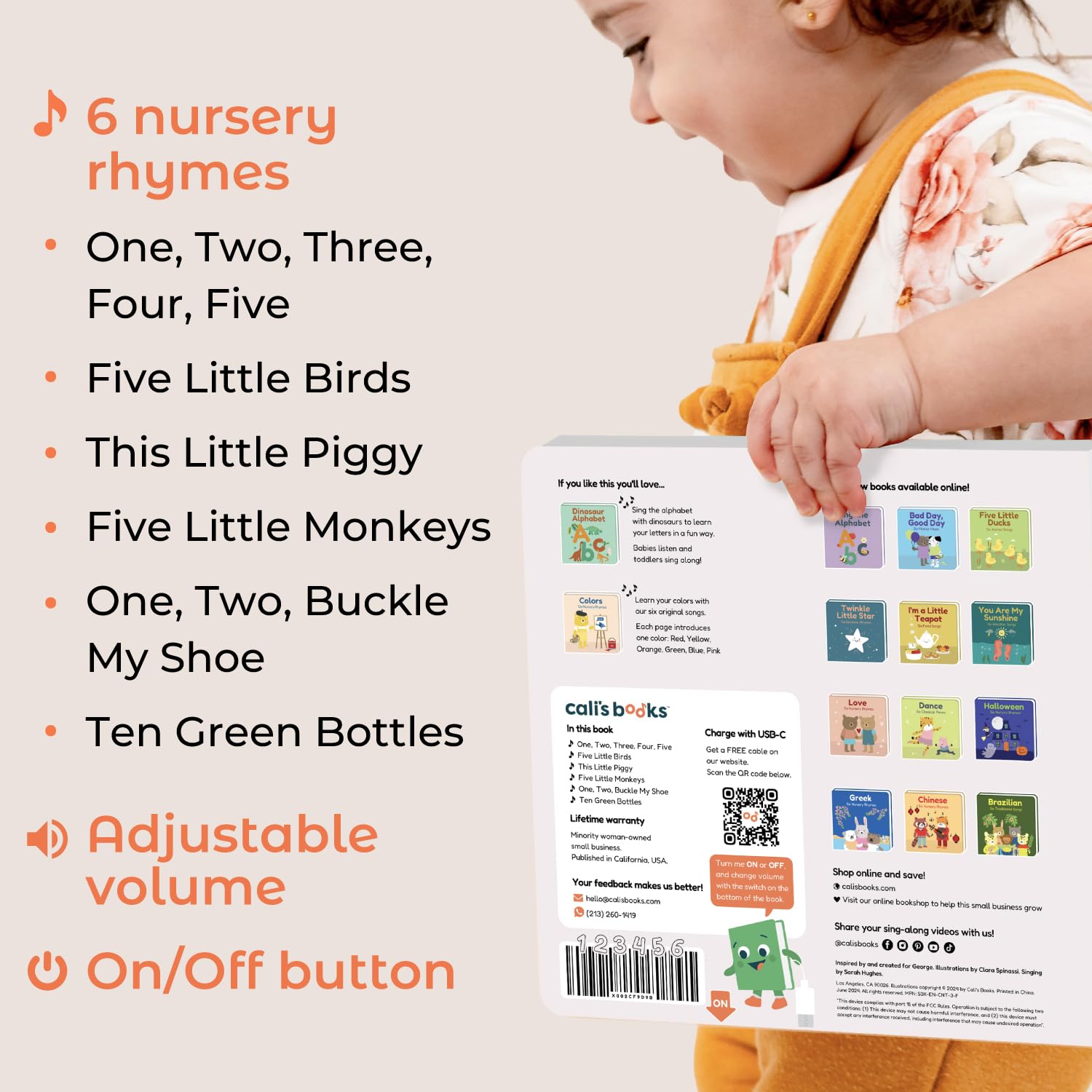 Cali's Books Number Book counting illustrations help toddlers visualize numbers.
