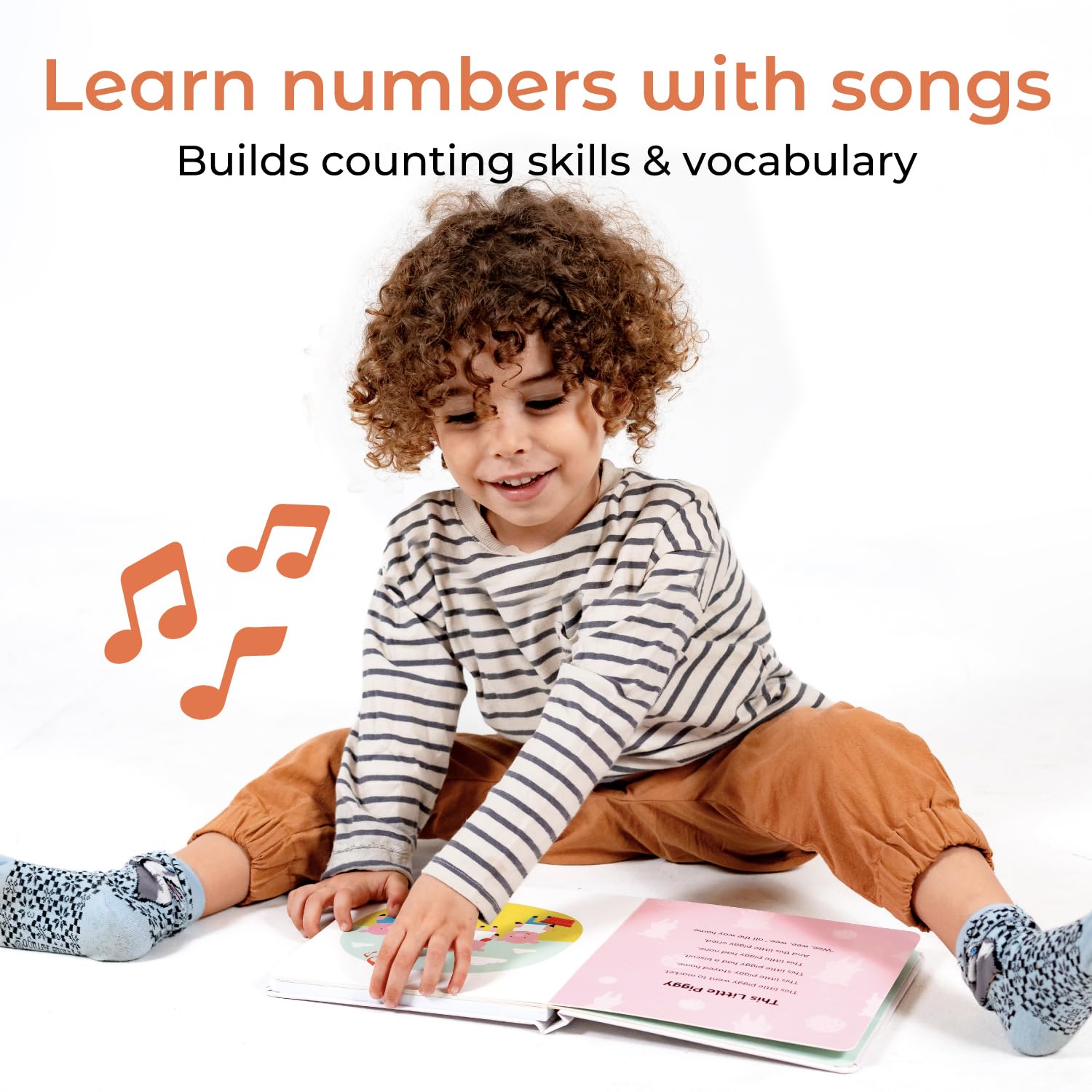 Cali's Books Number Book kid presses button and explores numbers through sound.