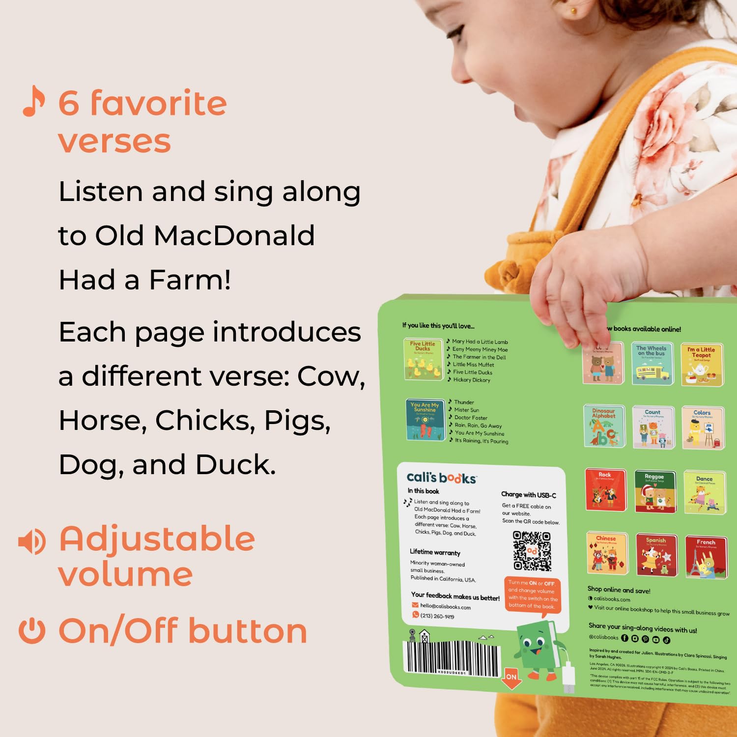 Cali's Books Old MacDonald compact 8x8-inch design for little hands.