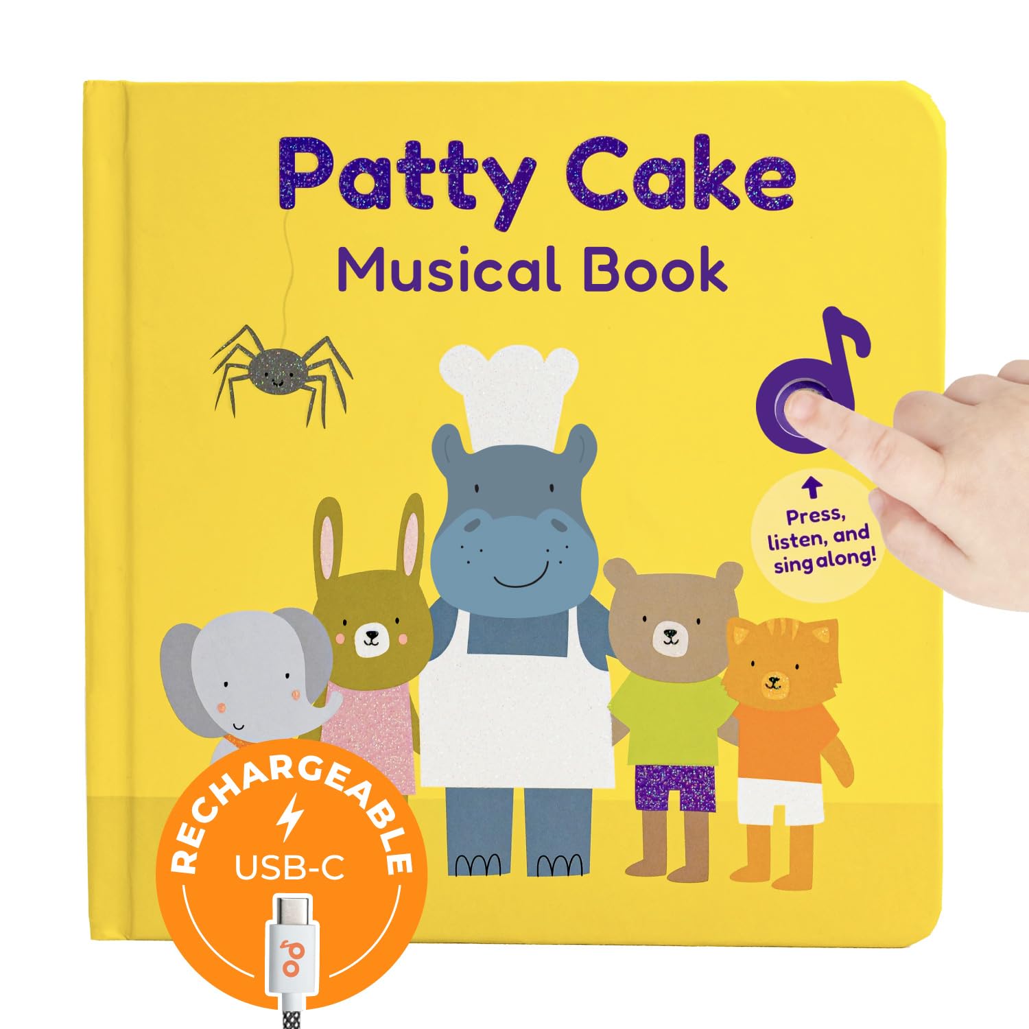 Cali's Books Patty Cake sound buttons bring six classic rhymes to life for toddlers.