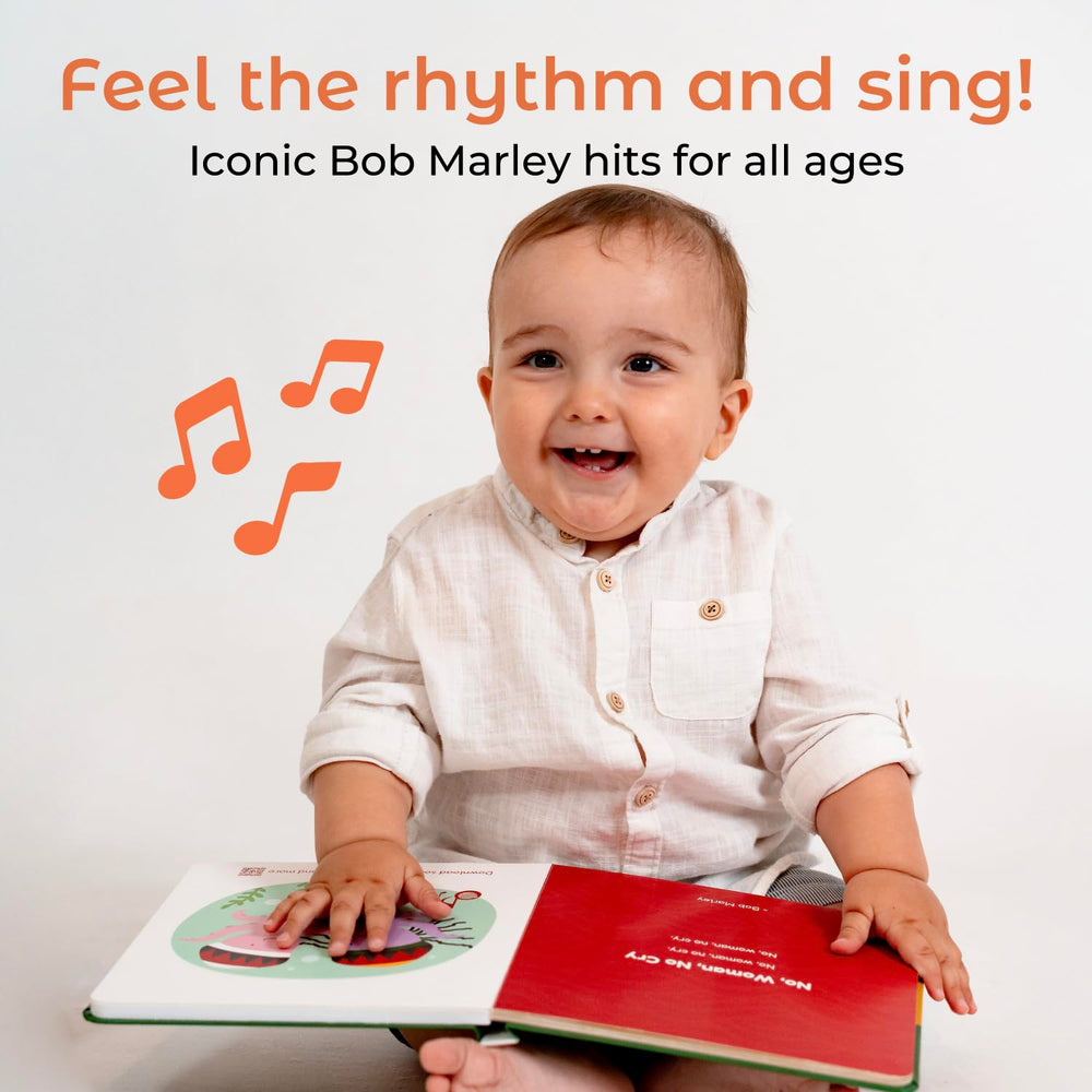 Cali's Books Reggae Musical Book button-press demonstrates cause-and-effect through interactive play