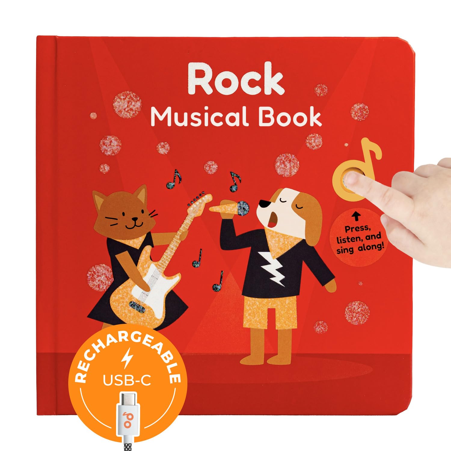 Cali's Books rock music book cover invites toddlers to explore color and story cues.