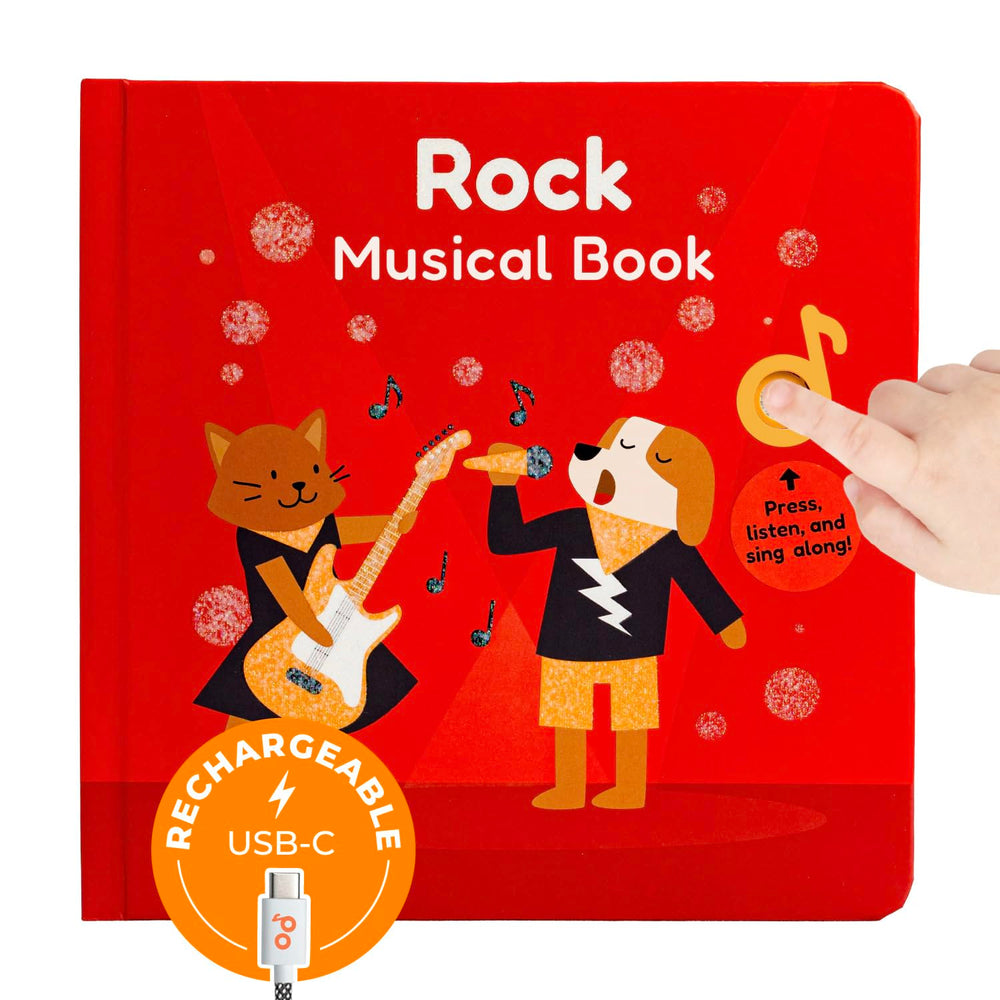 Cali's Books rock music book cover invites toddlers to explore color and story cues.