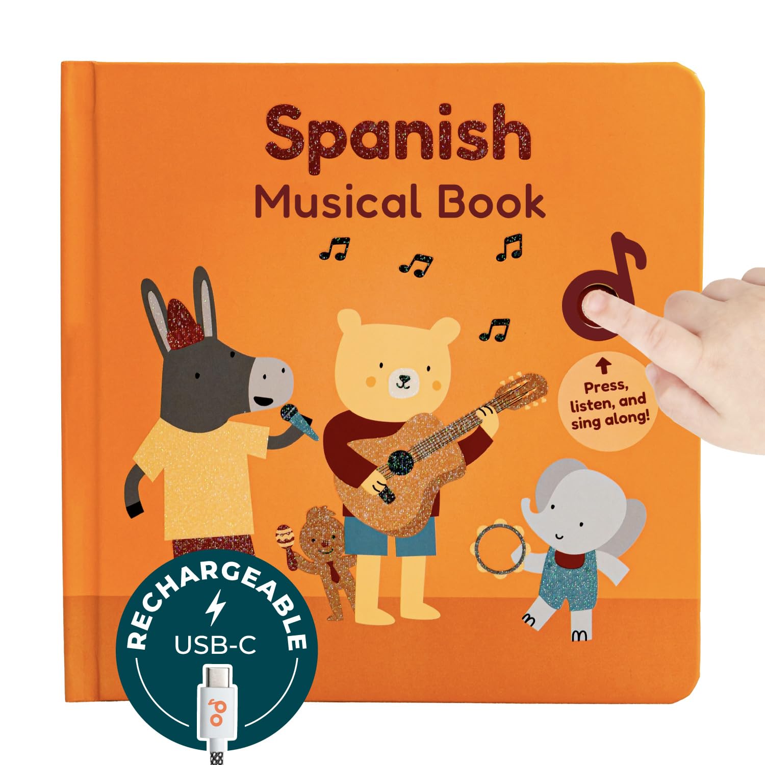 Cali's Books Spanish toddler musical book cover with engaging songs.