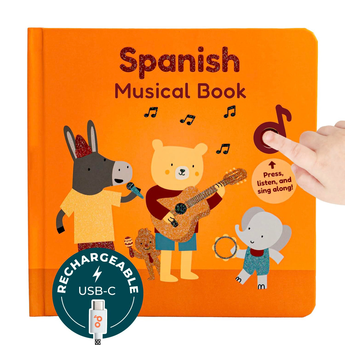 Cali's Books Spanish toddler musical book cover with engaging songs.
