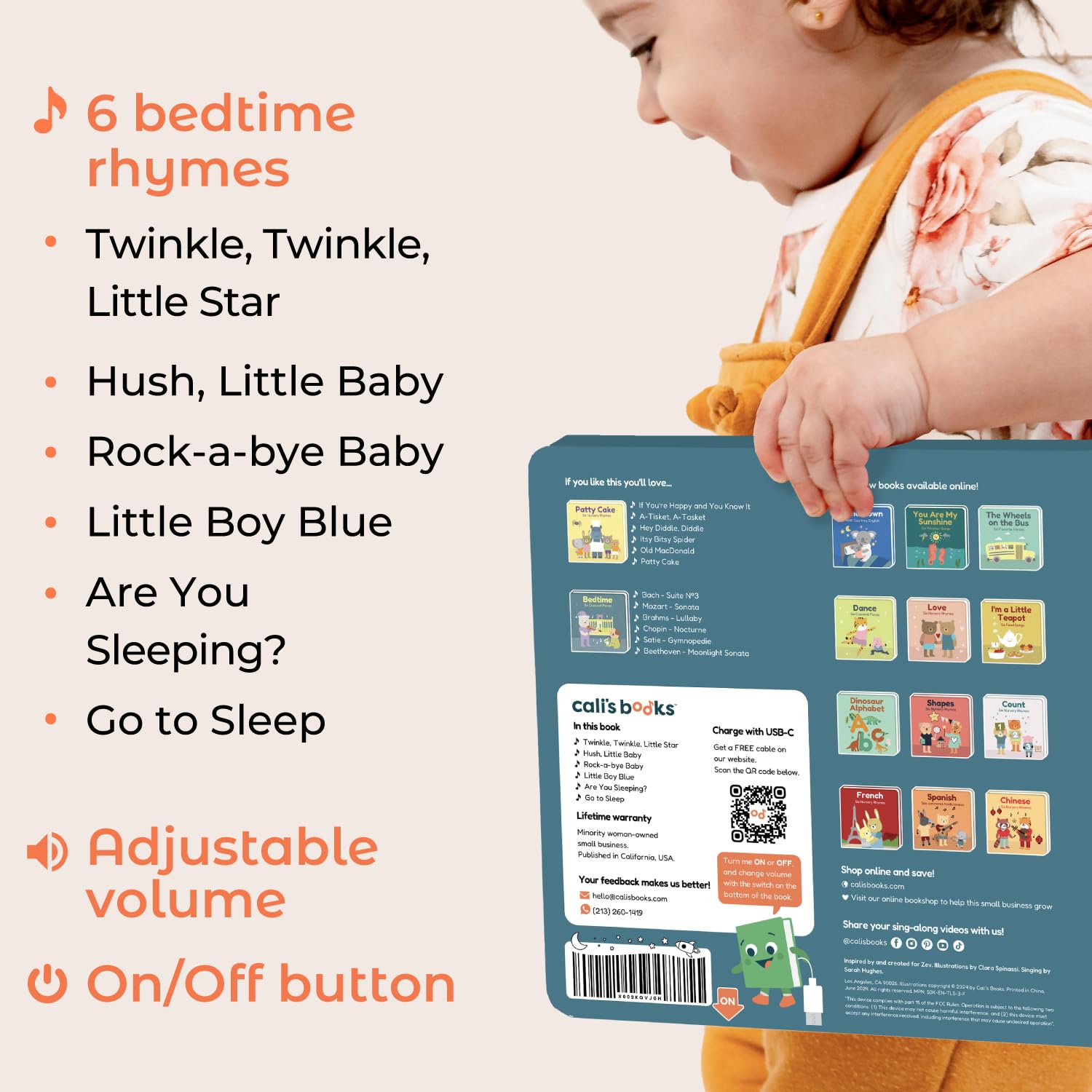 Calis Books Twinkle Star plays six lullabies for soothing bedtimes.
