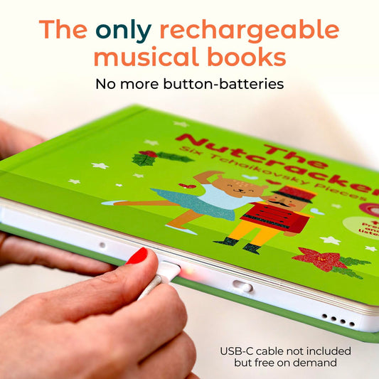 Cali's Books USB-C recharge design enabling uninterrupted playtime