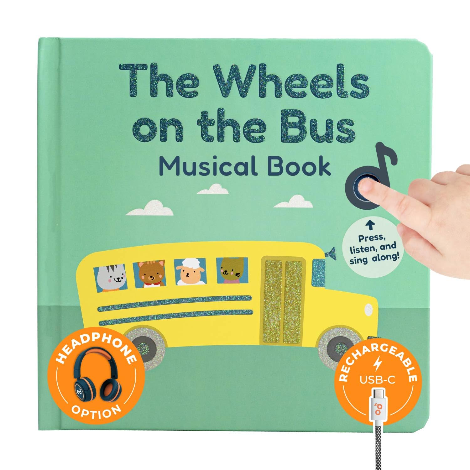 Cali's Books Wheels on the Bus book cover with Montessori art to spark early word learning