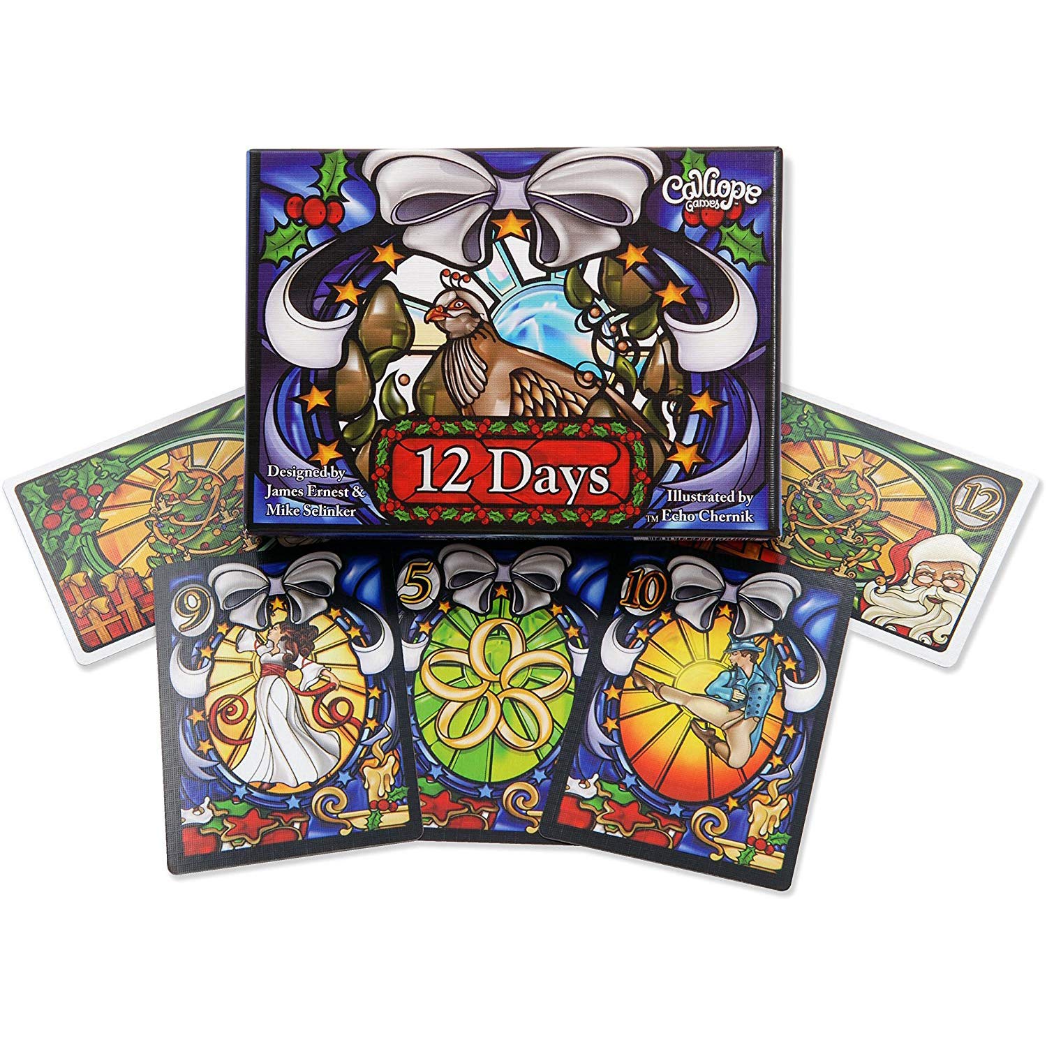 Calliope 12 Days of Christmas Santa card adds seasonal twist to rounds.