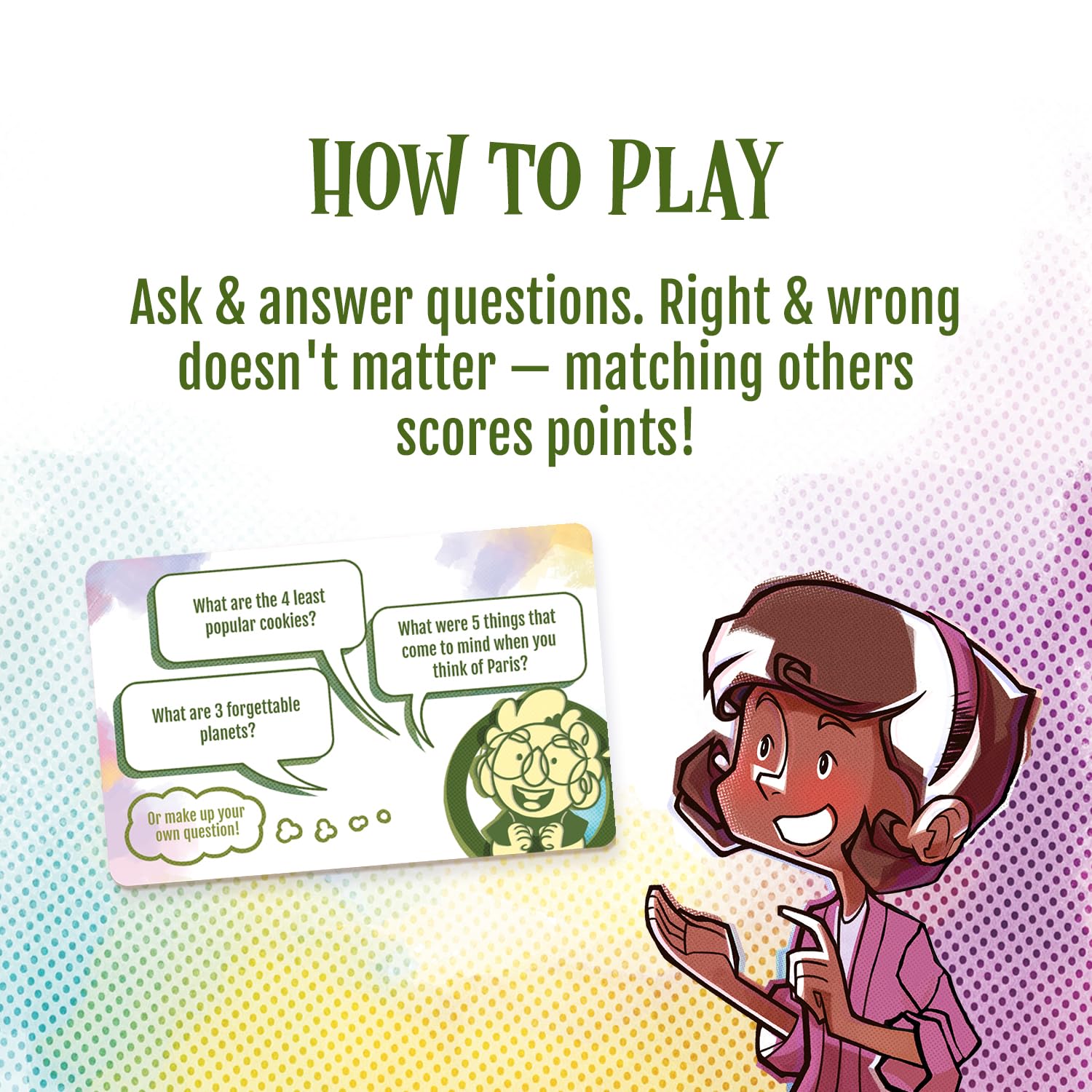 Calliope Hive Mind question cards prompt relatable conversations and connections.
