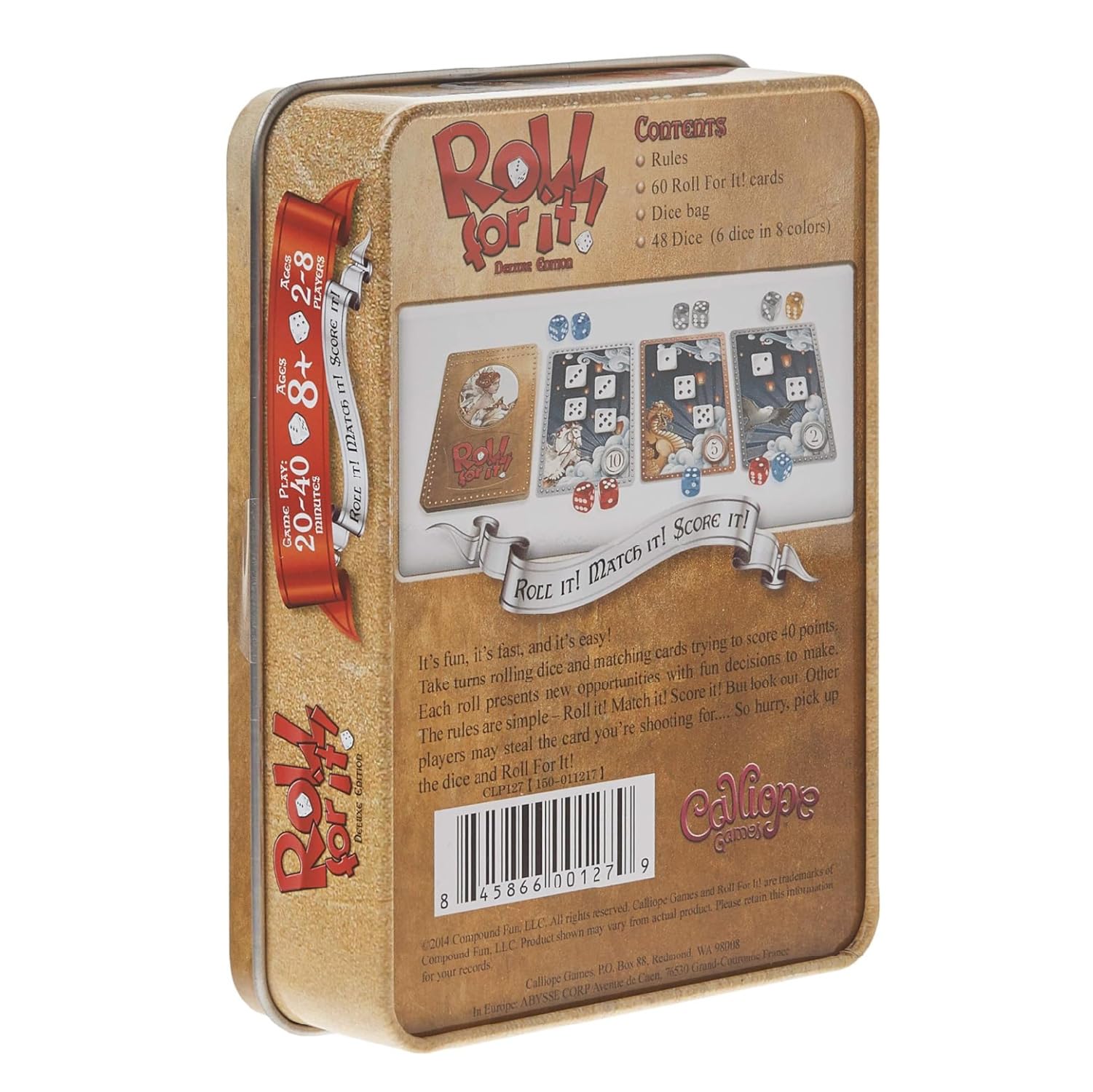 Calliope Roll for It! illustrated cards enhance tactical play and fun.