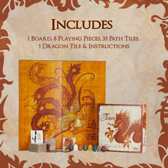 Calliope Tsuro box and components, showcasing an attractive, compact setup.