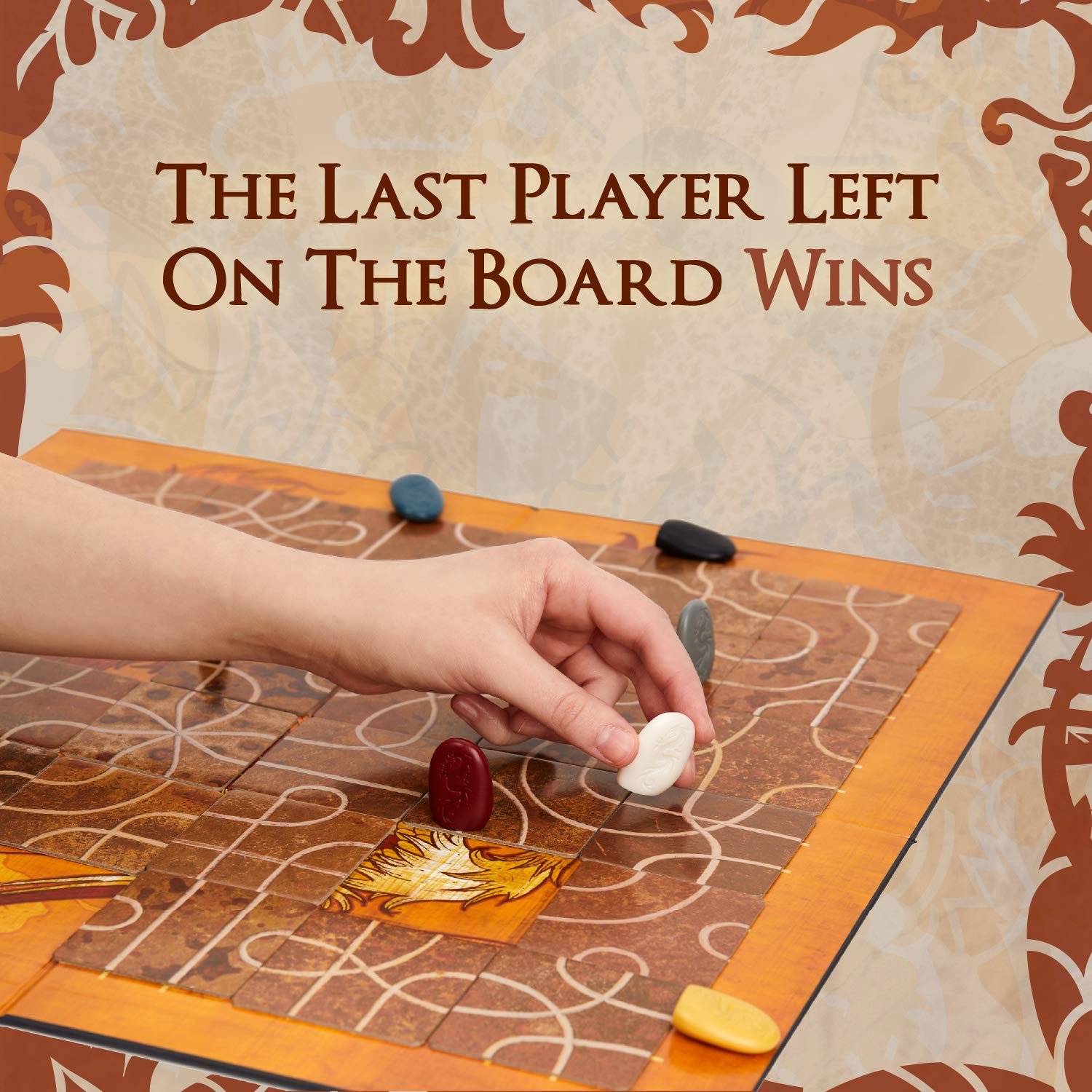 Calliope Tsuro game board with evolving paths for unpredictable, family-friendly play.