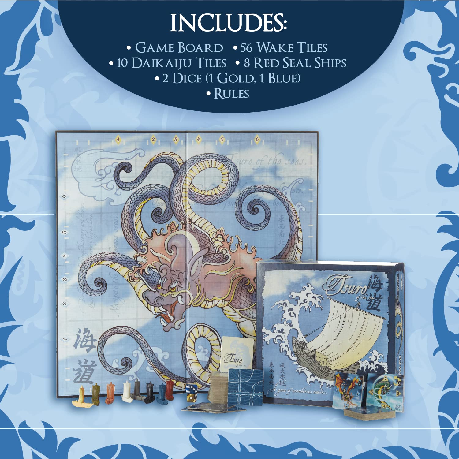 Calliope Tsuro of the Seas player pieces guide quick strategic decisions.