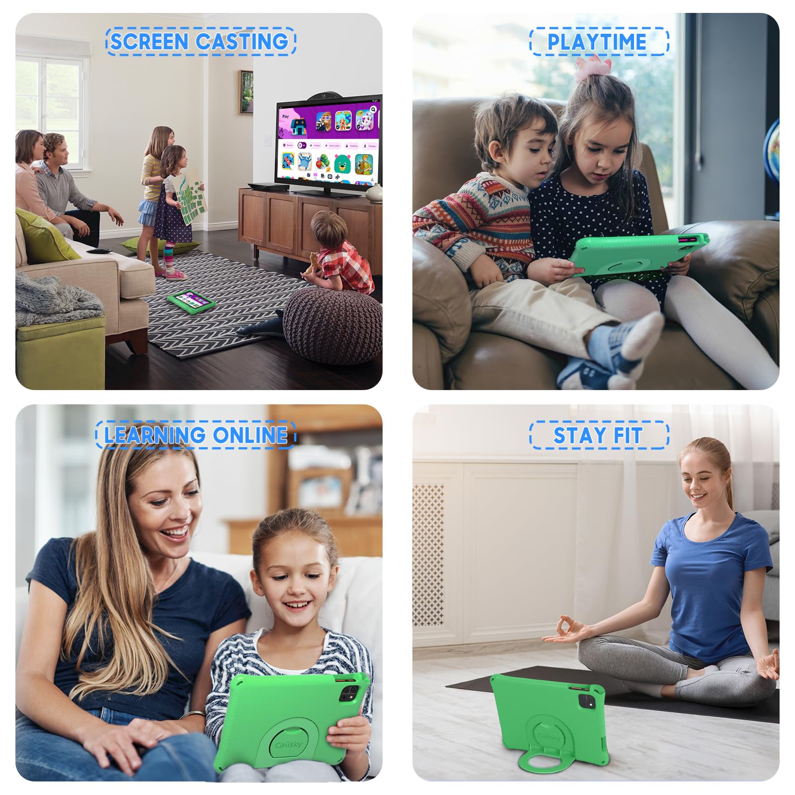 Callsky-Kids tablet with front and rear cameras for video calls