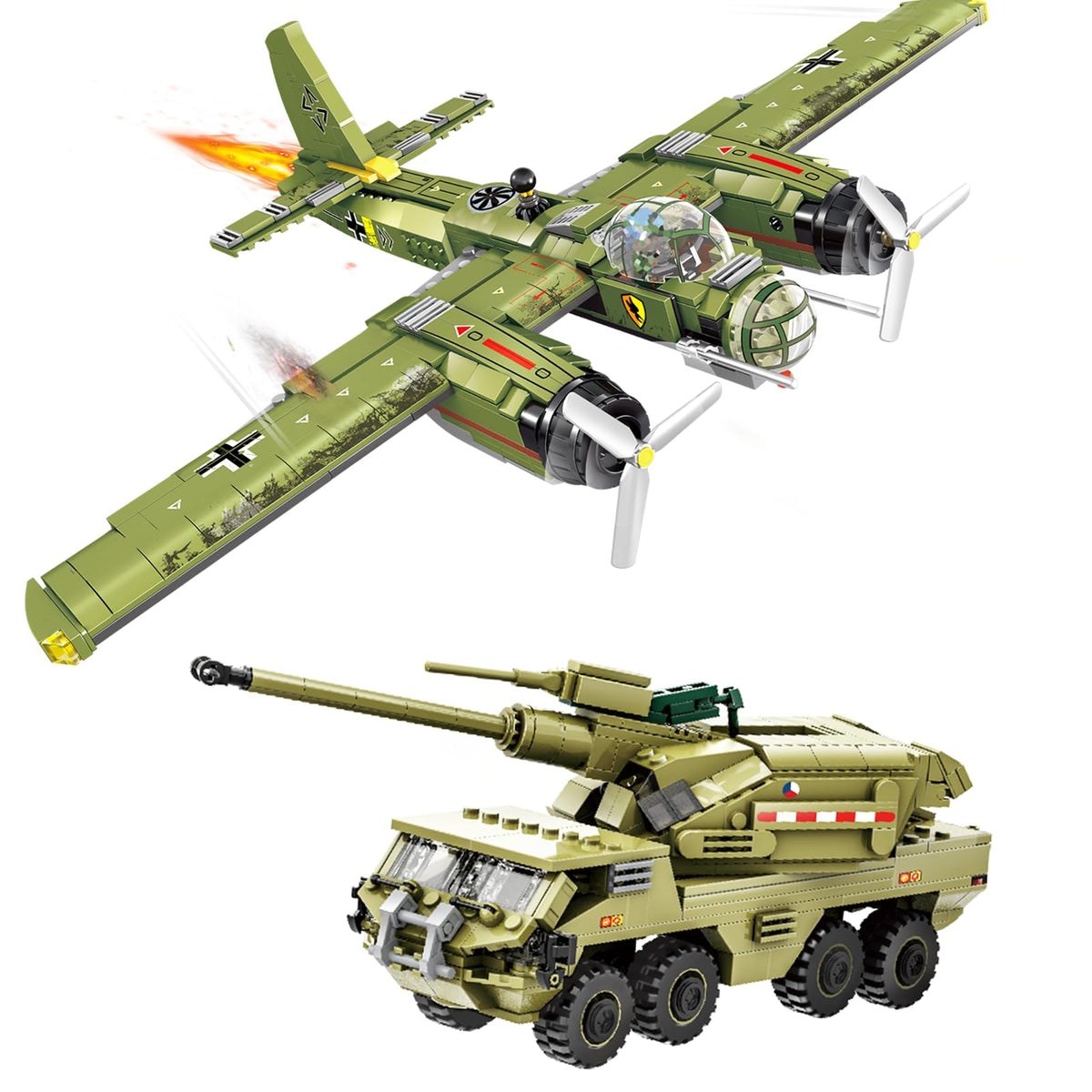 CALMDR JU88 bomber model front view for display and collection.