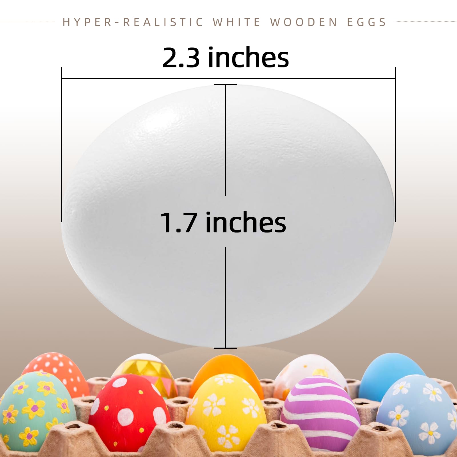 CALPALMY wooden egg for nesting box training and farm play