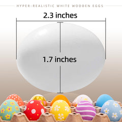CALPALMY wooden egg for nesting box training and farm play