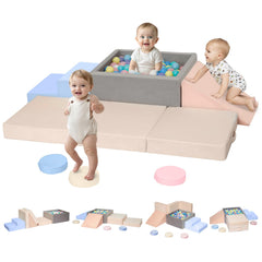 Camelus climbing toys ball pit illustrates safe play space with up to 600 balls (balls not included).