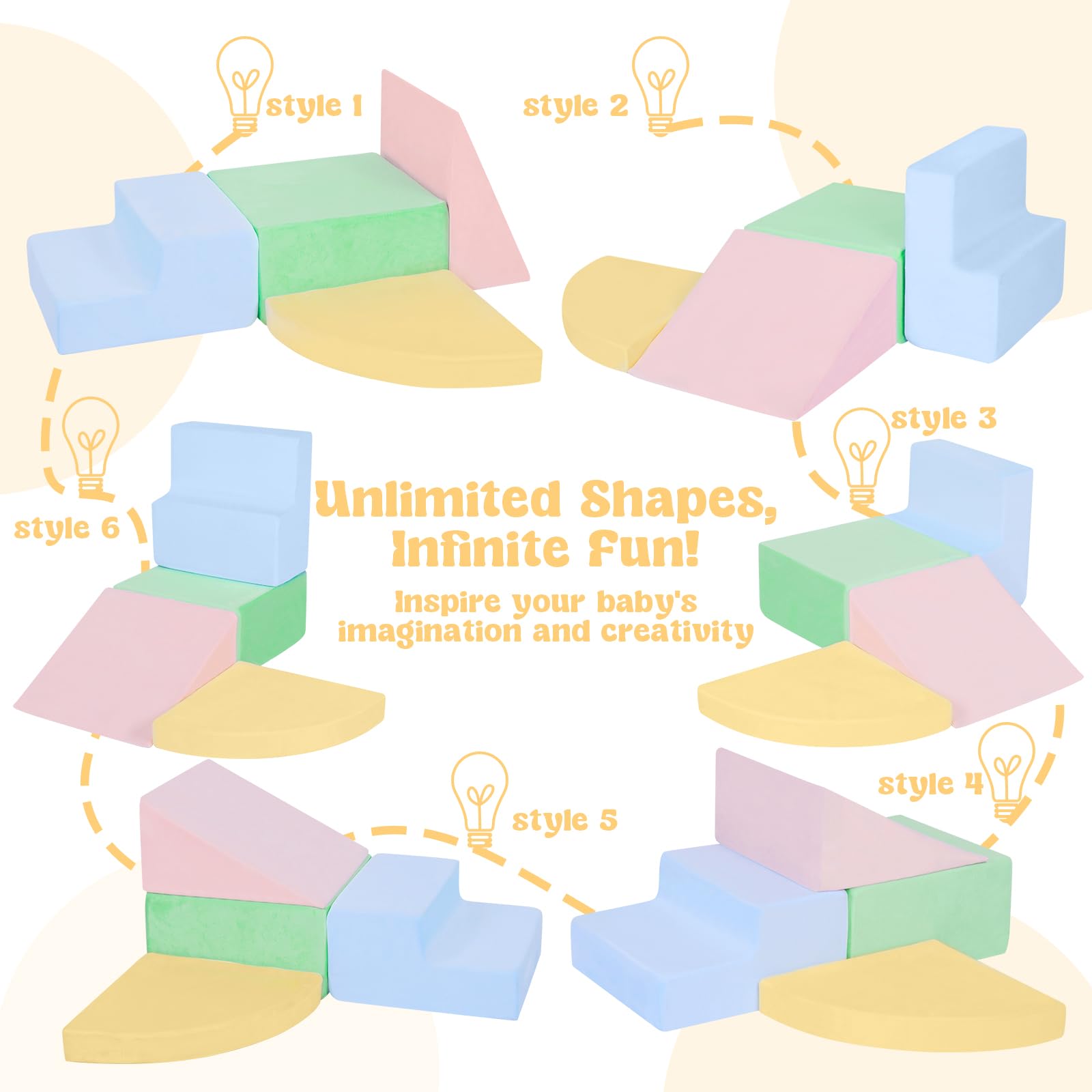 Camelus indoor climbing set with colorful shapes sparks recognition and problem solving