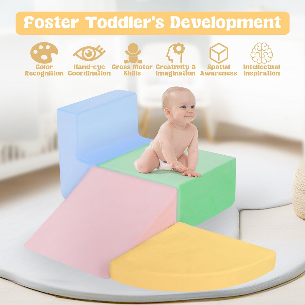 Camelus soft fabric cover blocks, gentle texture for safe tactile exploration