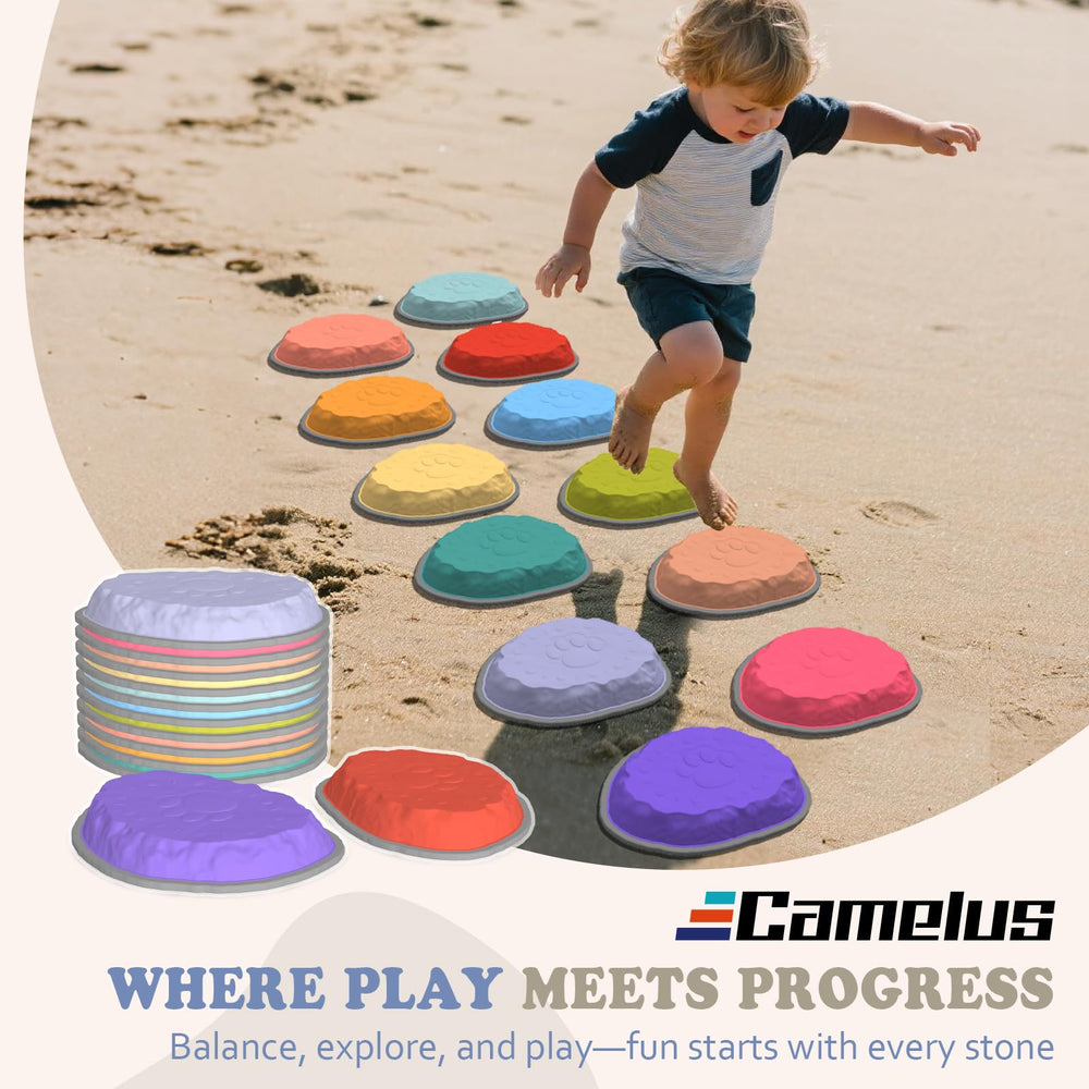 Camelus stepping stones surface texture for confident grip during play.