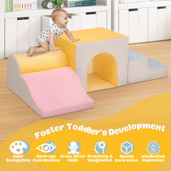 Camelus toddler climbing blocks side view emphasizing durable fabric and cushioned support