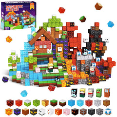 Cameparck Magnetic Blocks forest theme cubes for imaginative play and early STEM exploration