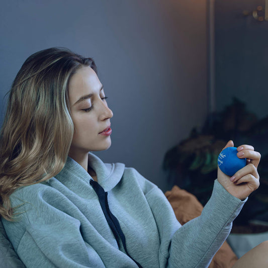 Candessential Candescent stress balls ocean blue set, compact pack for on-the-go stress relief.