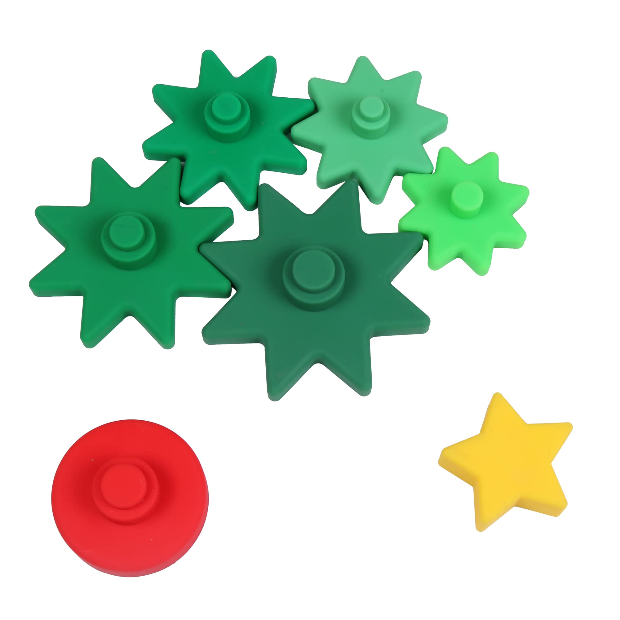 Candywood Baby Silicone Christmas Tree base and leaves close-up emphasizes BPA-free material