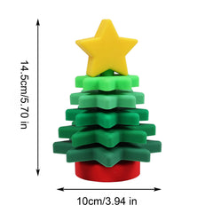 Candywood Baby Silicone Christmas Tree top view highlights yellow star accents and bright colors