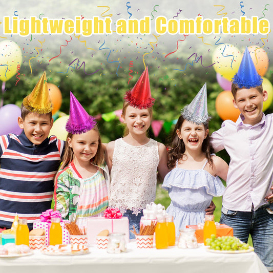 CANREVEL adult party hats shown during unboxing for quick setup.