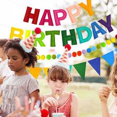 CANREVEL happy birthday close-up shows detailed 3D stitching.