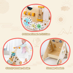 Canuan wooden baby walker seven educational activities for learning through play