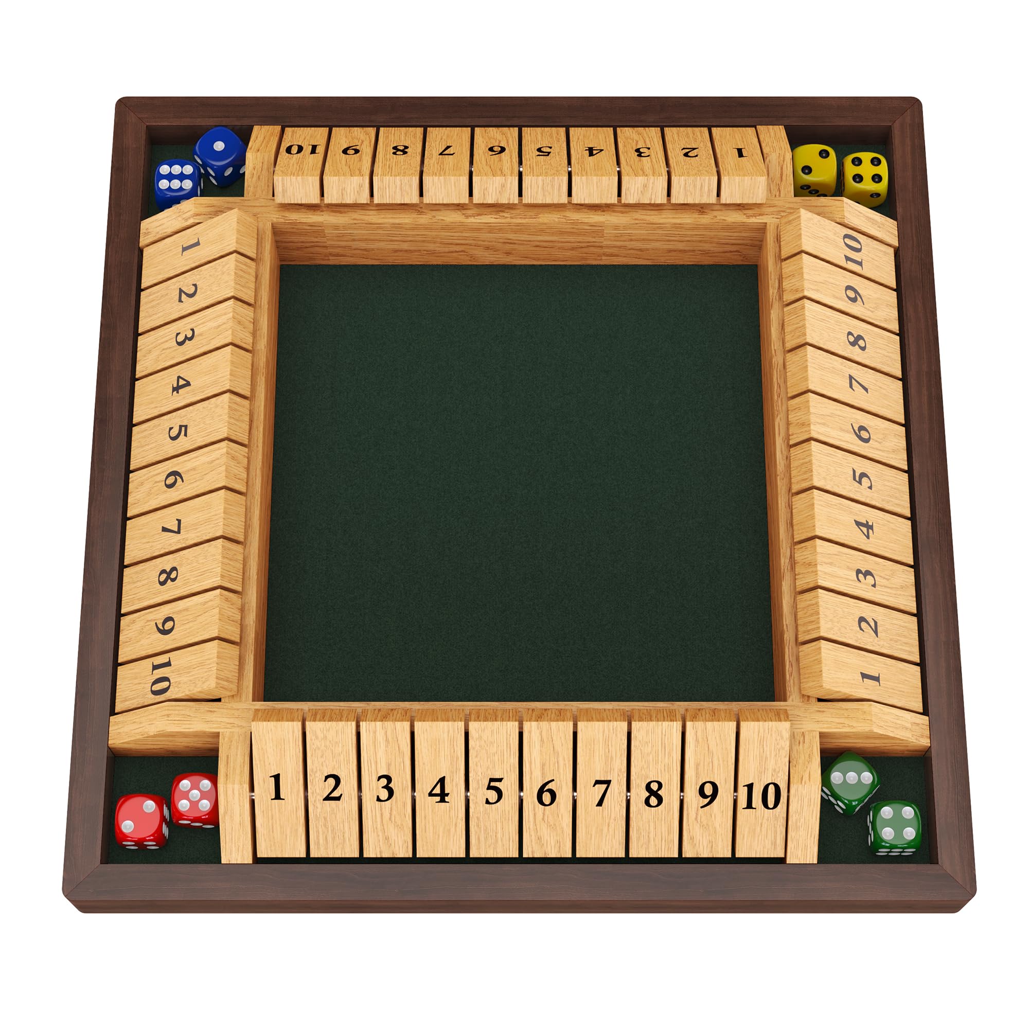 CANYAVE Shut The Box wooden board closeup showing quality craftsmanship