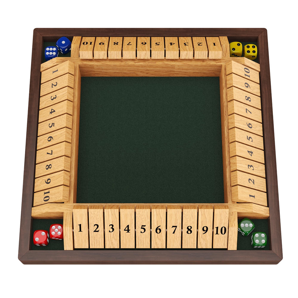 CANYAVE Shut The Box wooden board closeup showing quality craftsmanship
