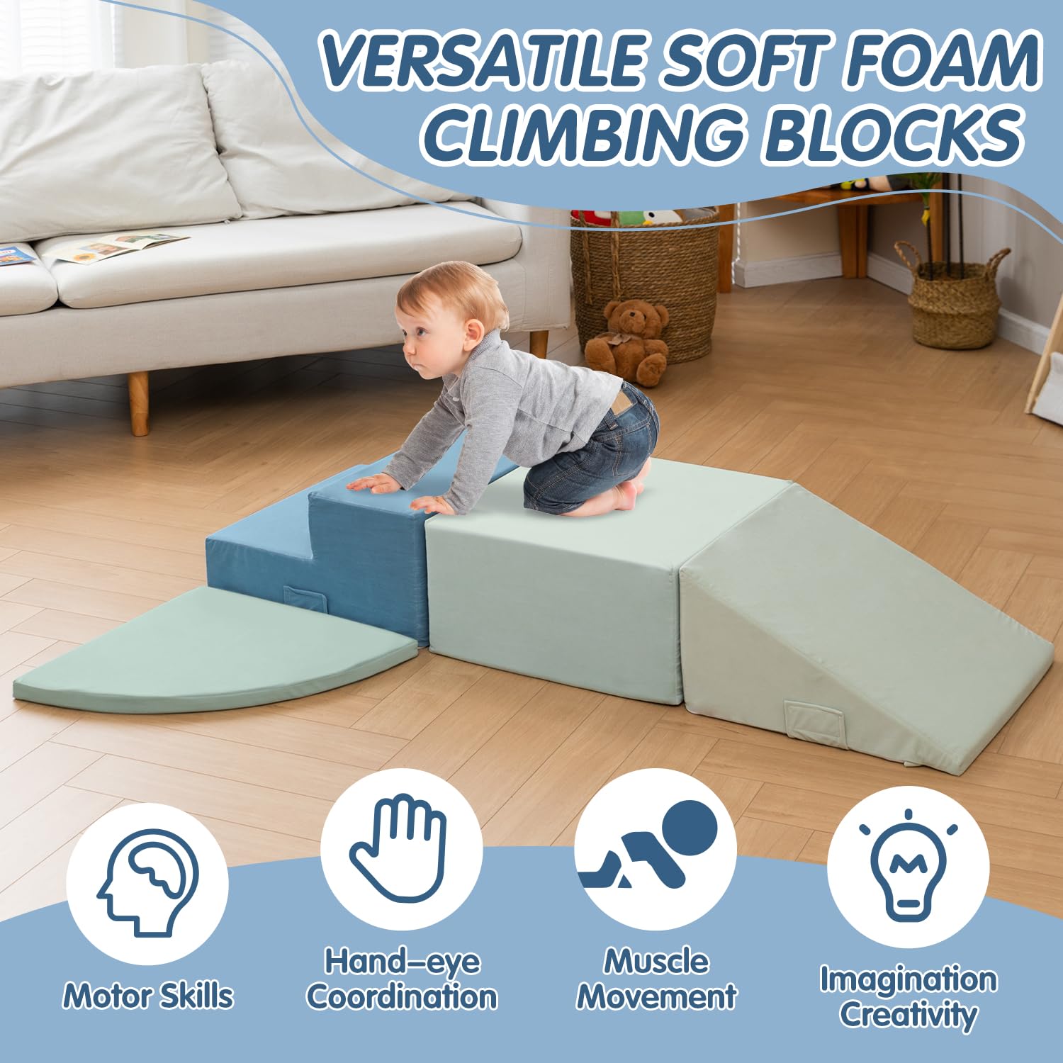 CAPAKIDS safe edges with high-density foam for gentle exploration