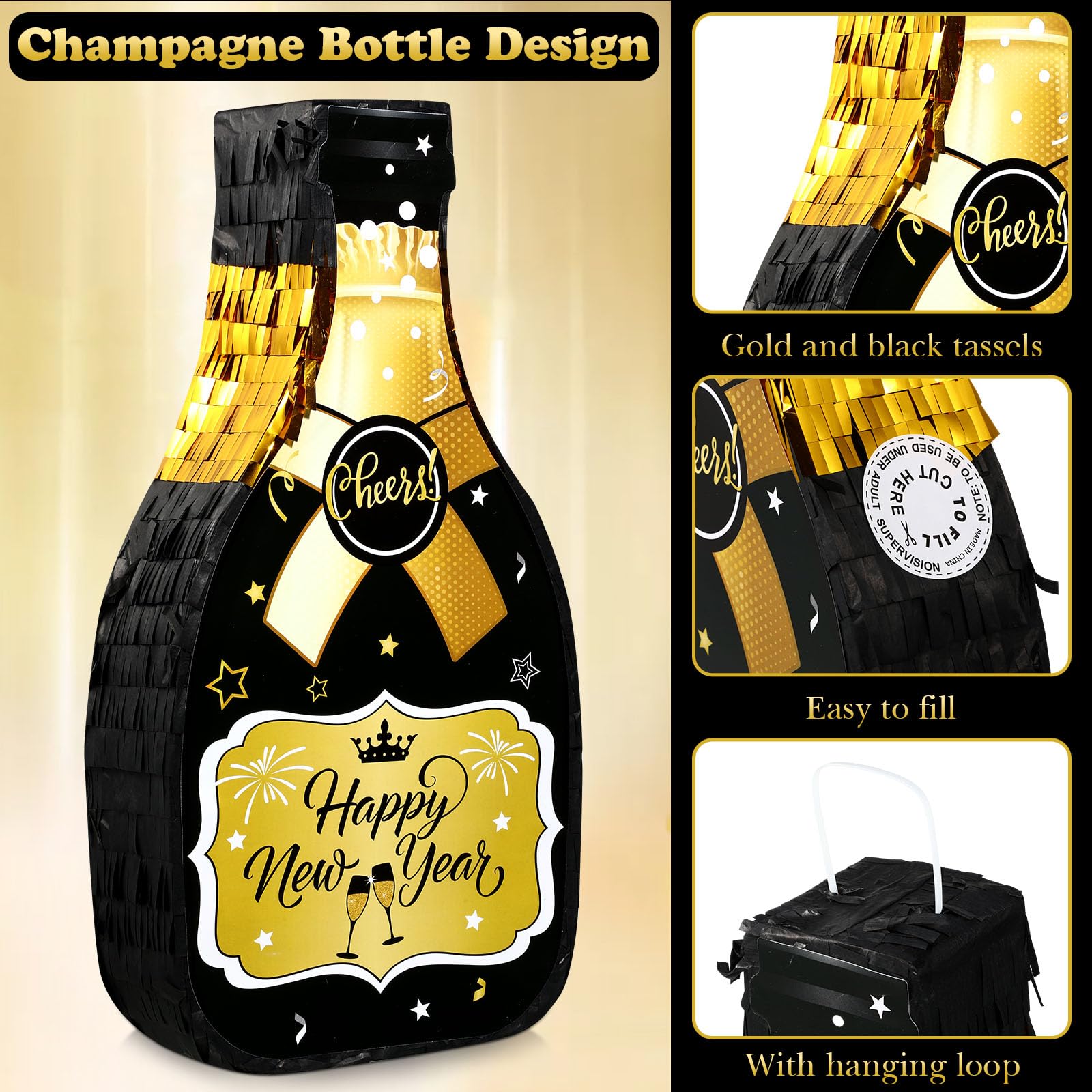 Capoda gold and black confetti pack to spark celebratory moments.