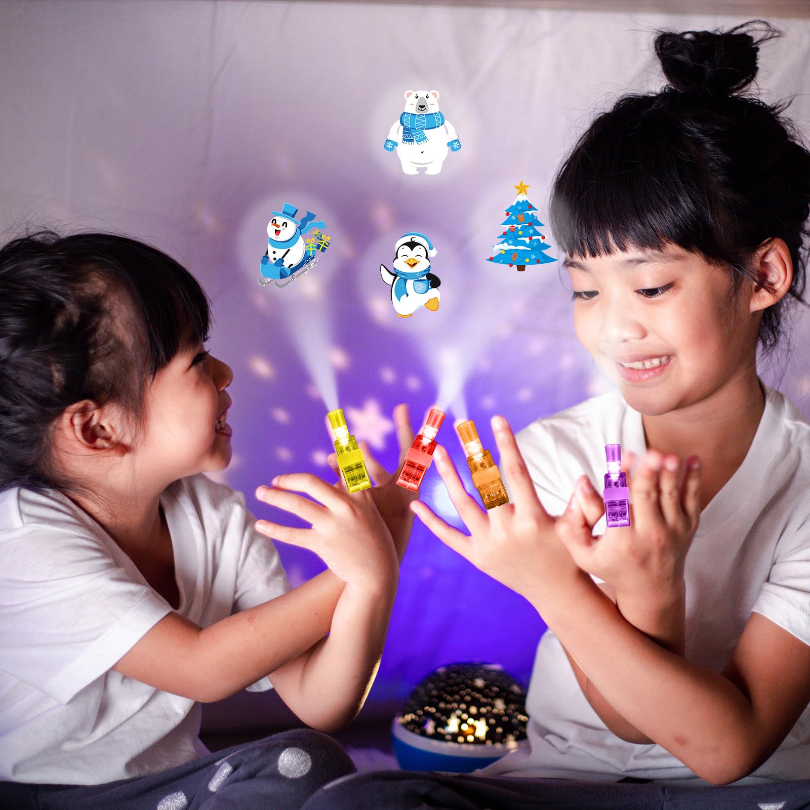 Capoda finger lights feature a sled projection for playful ambience.