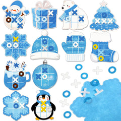 Capoda snowman board for festive, travel-ready Tic Tac Toe play